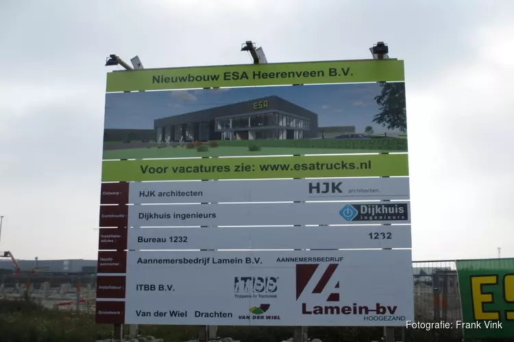 Nieuwbouw ESA Trucks aan de Uranus in Heerenveen volop bezig!